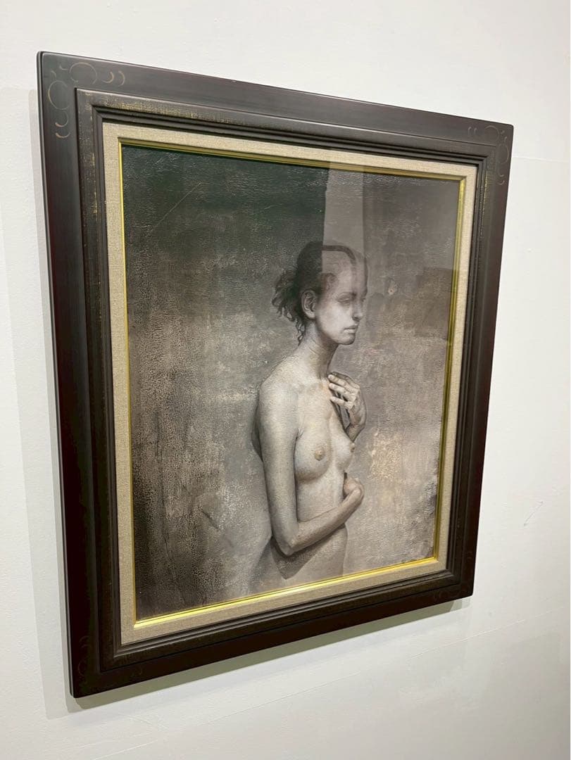 原祟治「女」2000年 パネルにアクリル画