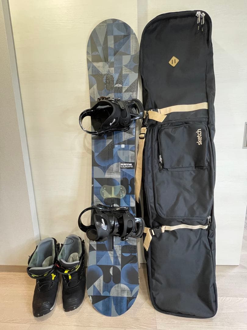 バートン メンズ スノーボードフルセット ケース付158 27cm スノボー