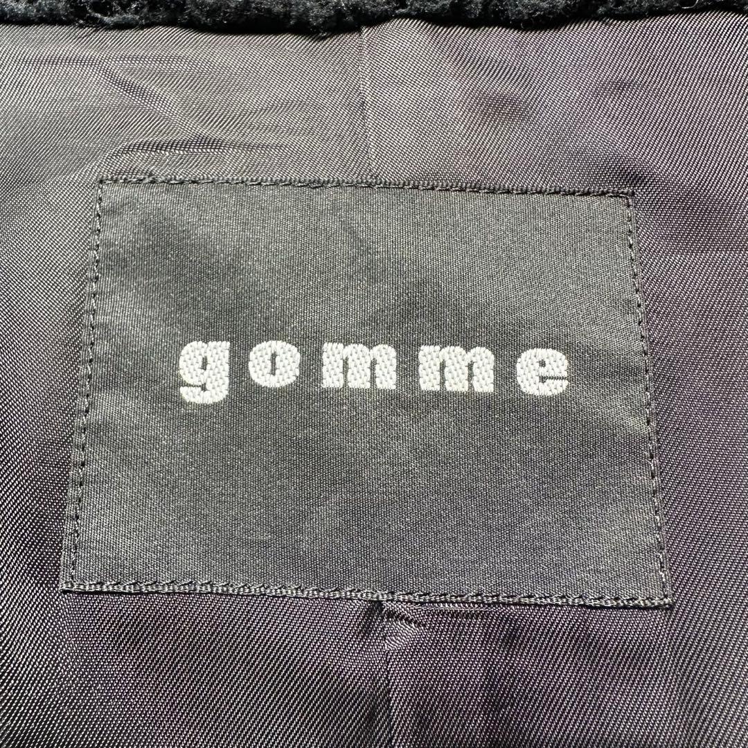 希少 gomme 上質 ウール 変形 ドッキング ボア デザイン コート M
