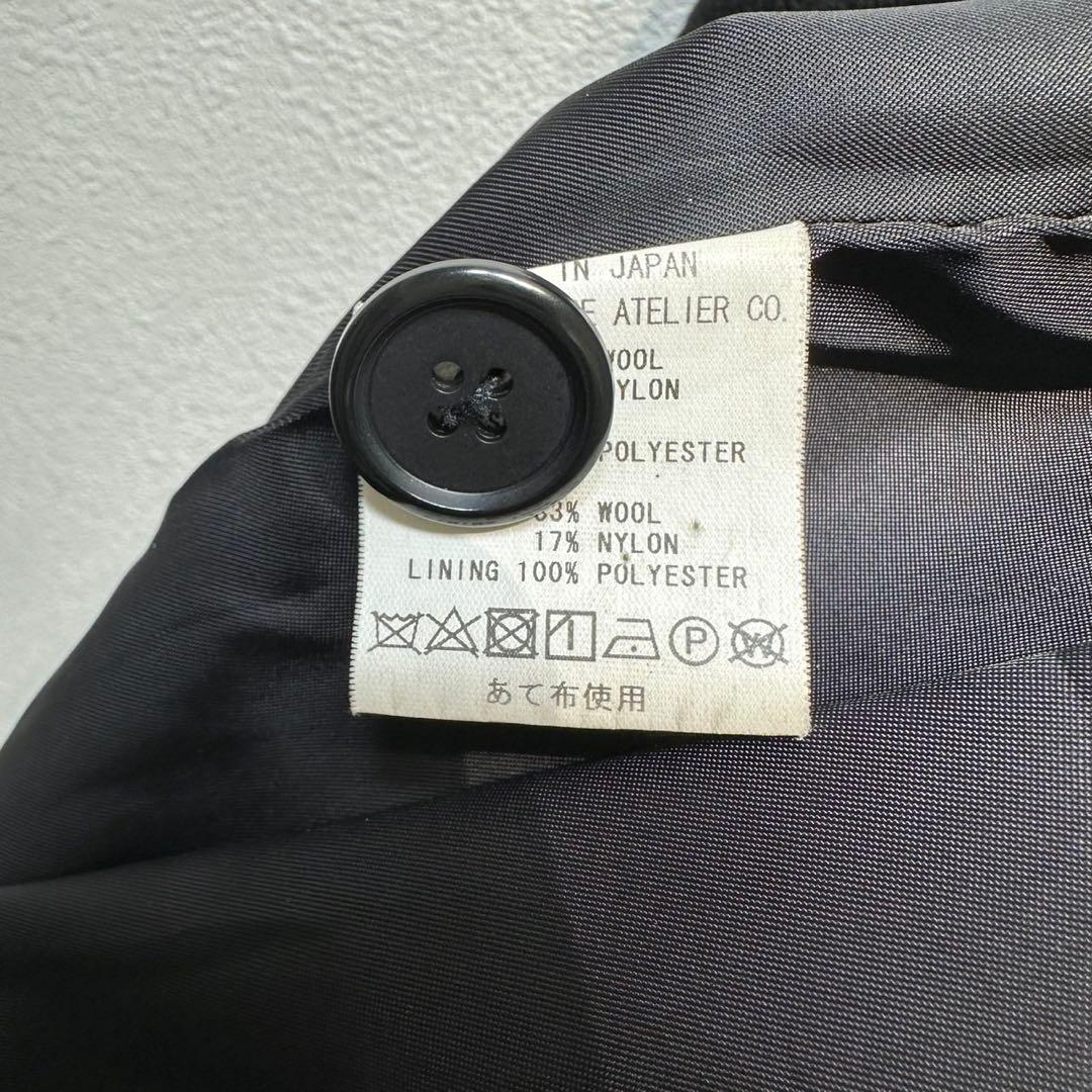 希少 gomme 上質 ウール 変形 ドッキング ボア デザイン コート M