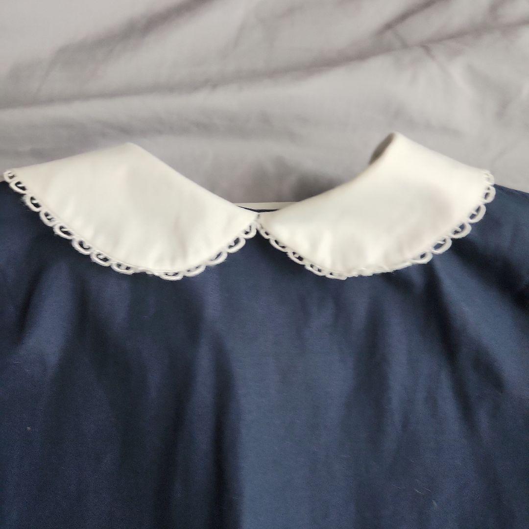 Shichiri ネイビー 半袖 ワンピース