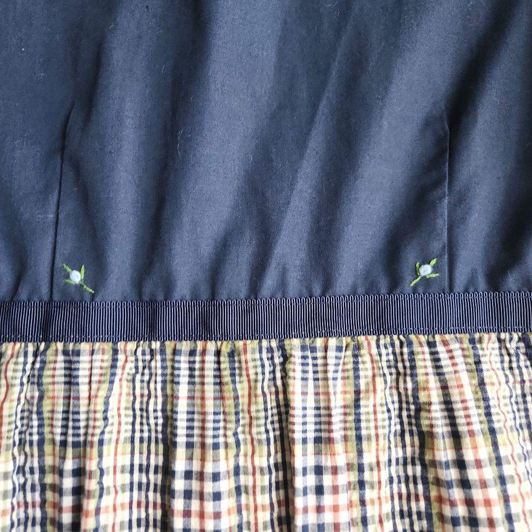 Shichiri ネイビー 半袖 ワンピース