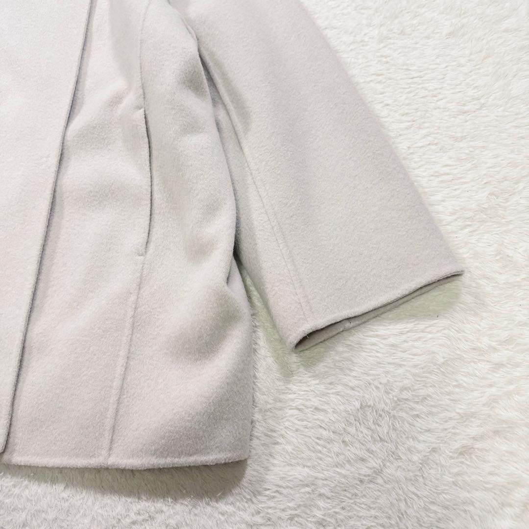 【美品】ボールジィ　プレミアムウールリバー フーデッドショートコート　薄ベージュ