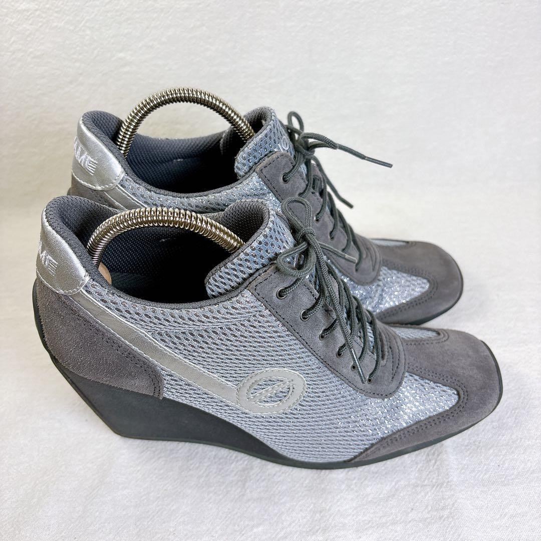 NO NAME グレー シルバー ウェッジソール スニーカー 24.5