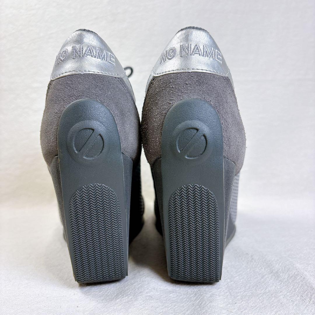 NO NAME グレー シルバー ウェッジソール スニーカー 24.5