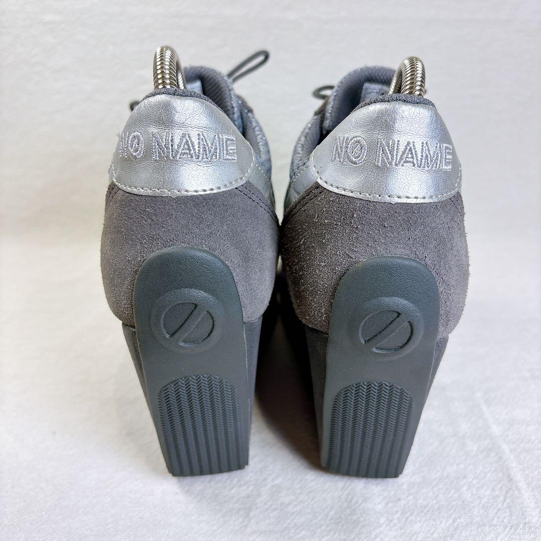 NO NAME グレー シルバー ウェッジソール スニーカー 24.5