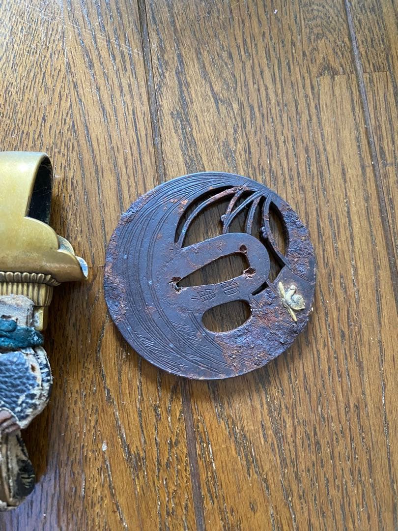 日本刀の柄と鍔のセット