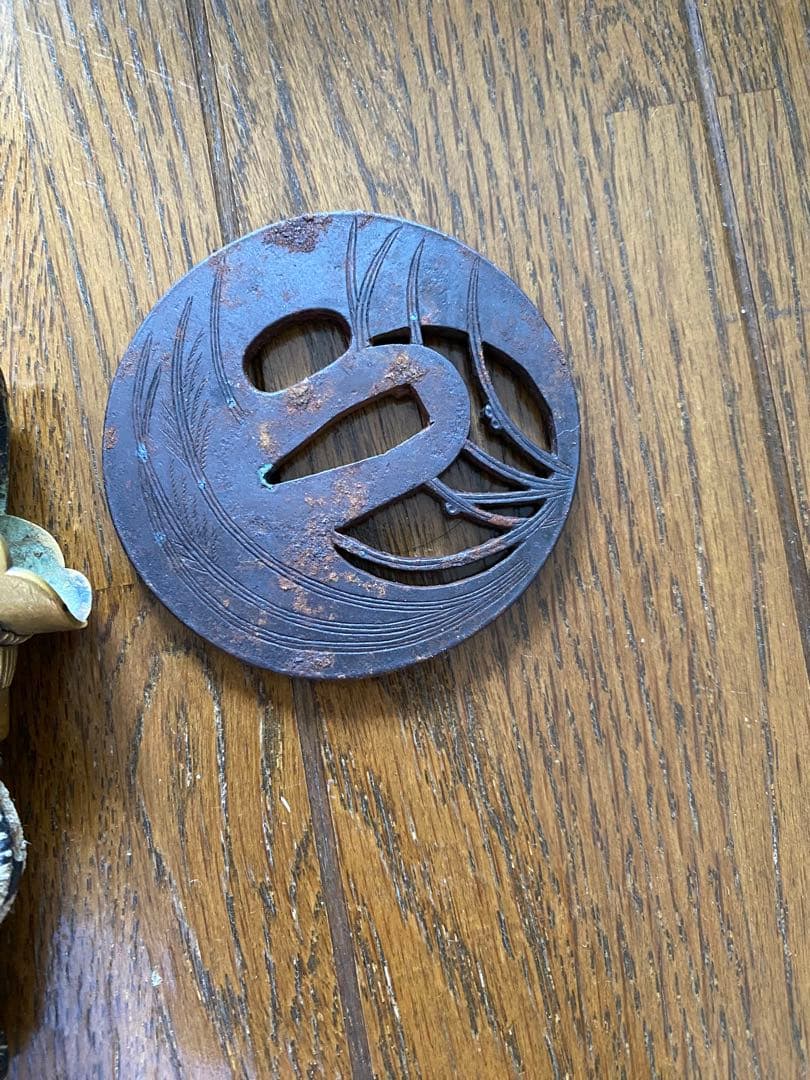 日本刀の柄と鍔のセット