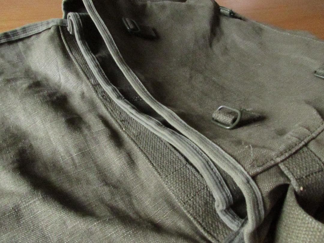 ★希少フランス軍推定'50-60sTTAリネンキャンバスショルダーバッグ