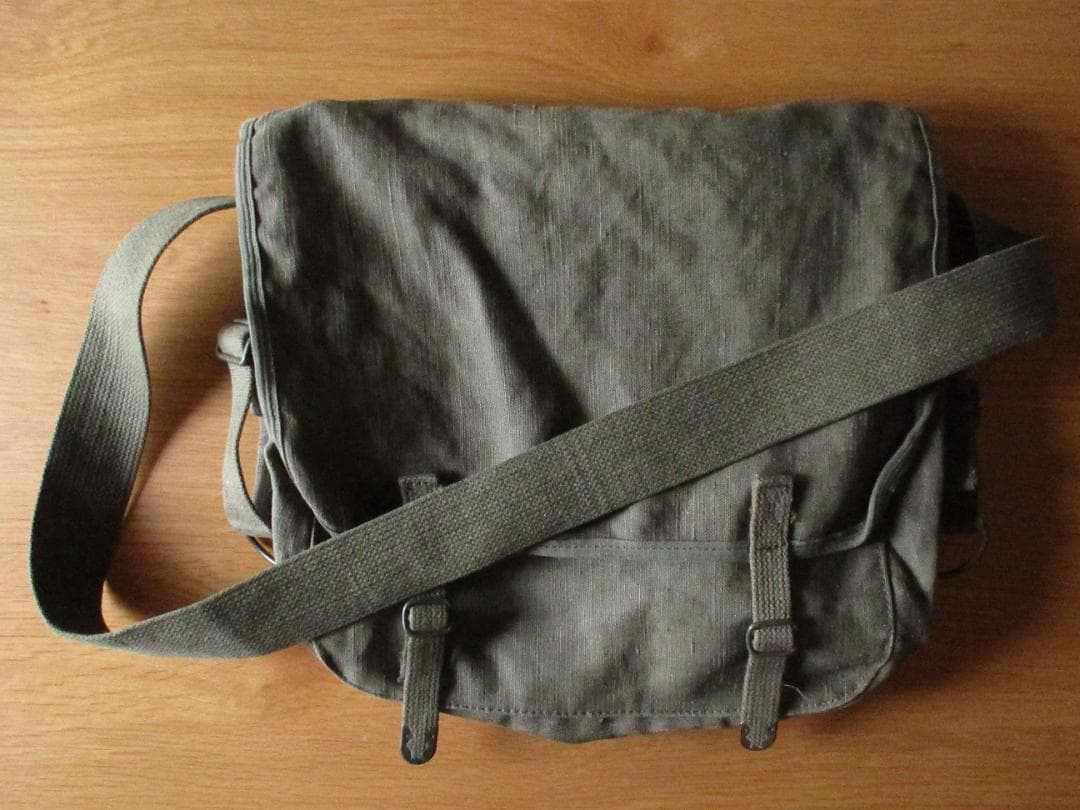 ★希少フランス軍推定'50-60sTTAリネンキャンバスショルダーバッグ