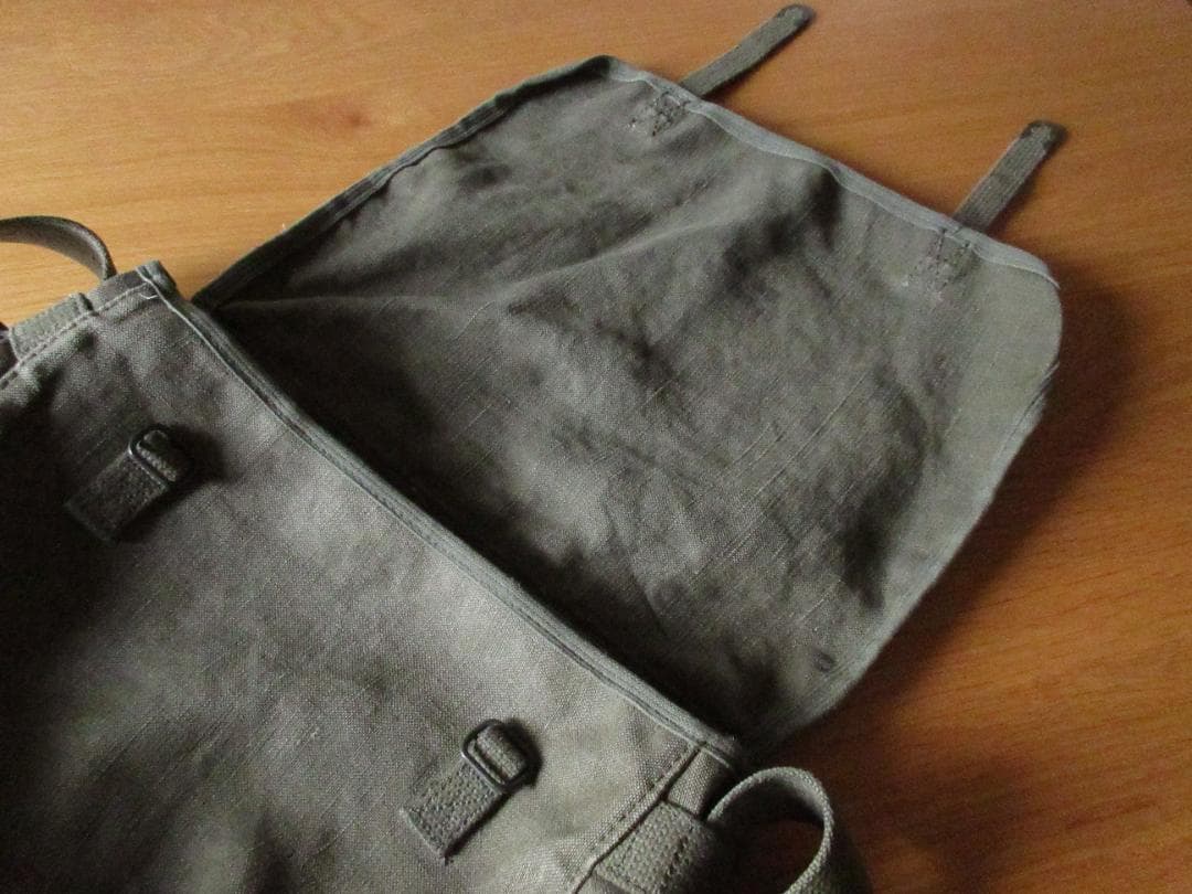 ★希少フランス軍推定'50-60sTTAリネンキャンバスショルダーバッグ