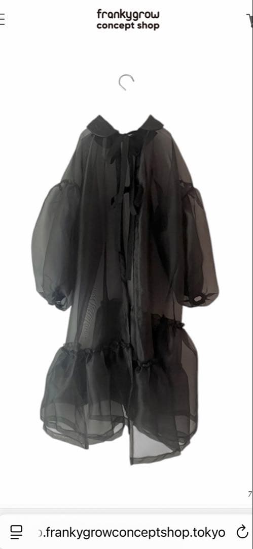 frankygrowORGANDY TULLE DRESS F2BLACKワンピ