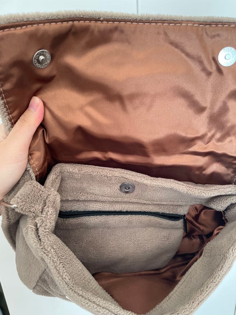 CHANEL ブラウン フリース ショルダーバッグ