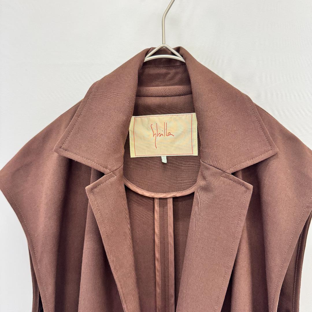 【美品】シビラ　Sybilla　3WAYジレトレンチコート　M　ブラウン