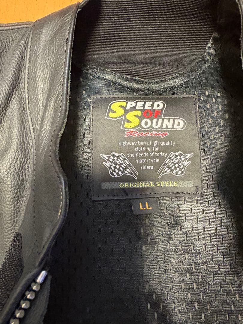 美品SPEED OF SOUND セパレート黒革ツナギ LL