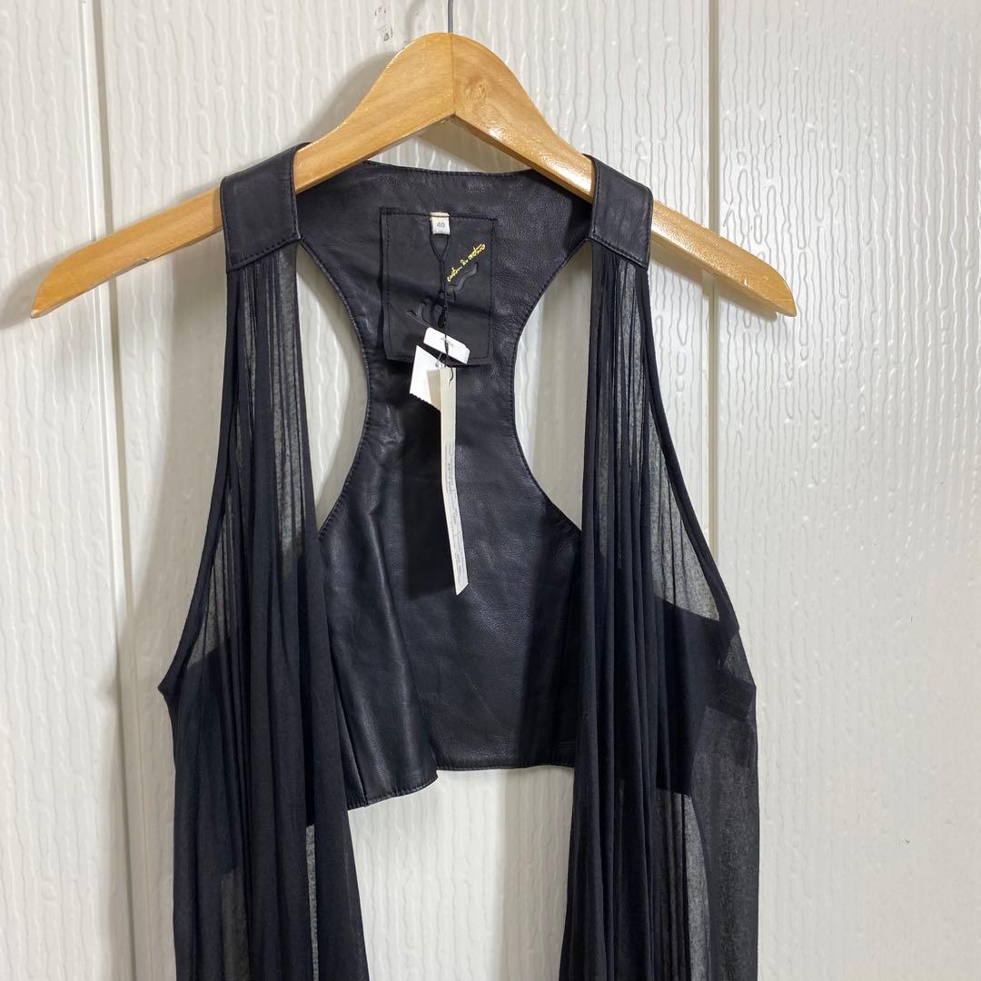 未使用 Faliero Sarti × rin 羊革 シープレザー ロングジレ