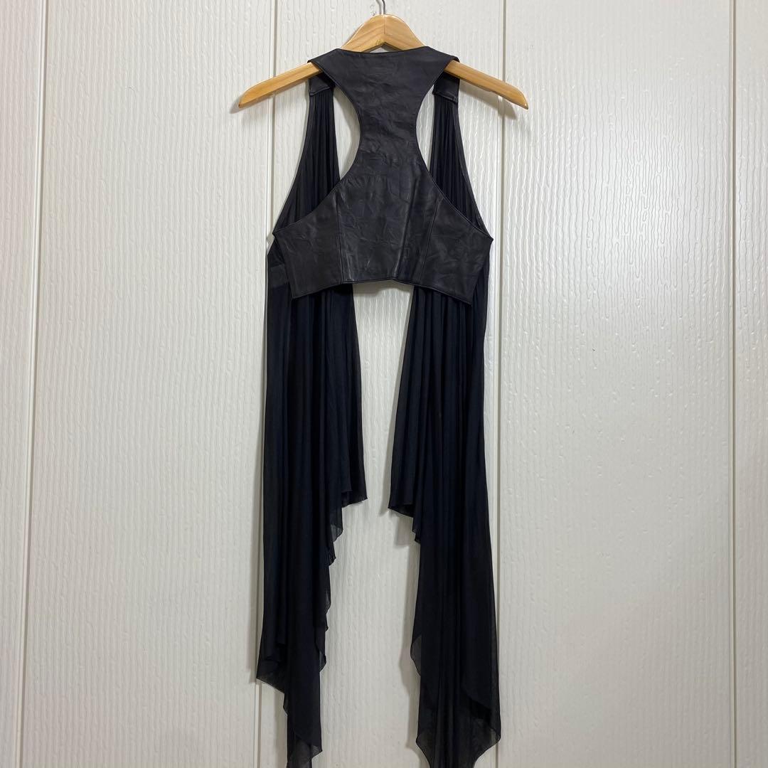 未使用 Faliero Sarti × rin 羊革 シープレザー ロングジレ