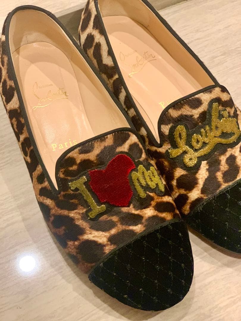 Christian Louboutin ルブタン レオパード フラットシューズ