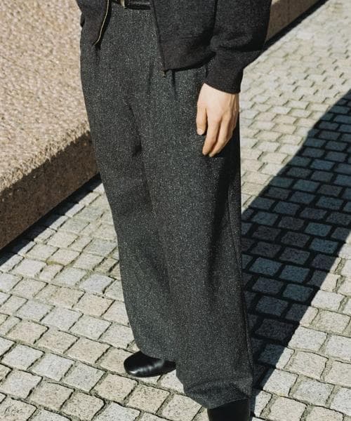 【美品•タグ付き】 LIDNM SILK NEP WOOL PANTS