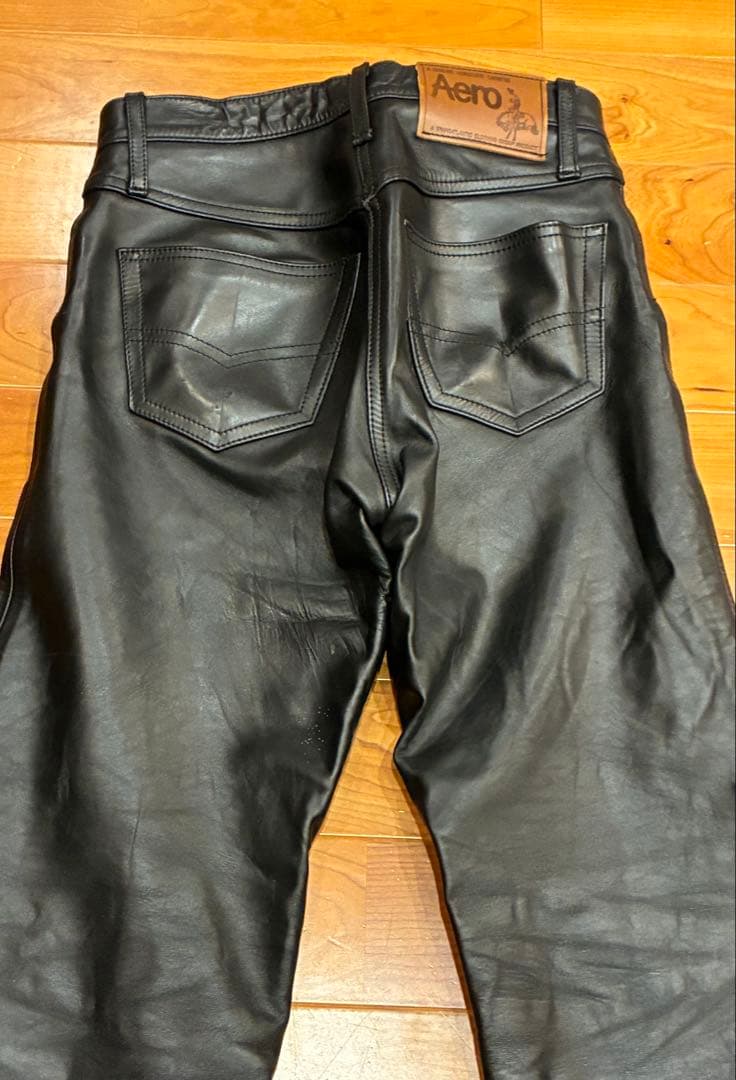 希少　AERO LEATHER エアロレザー　馬革　レザーパンツ　31インチ　M