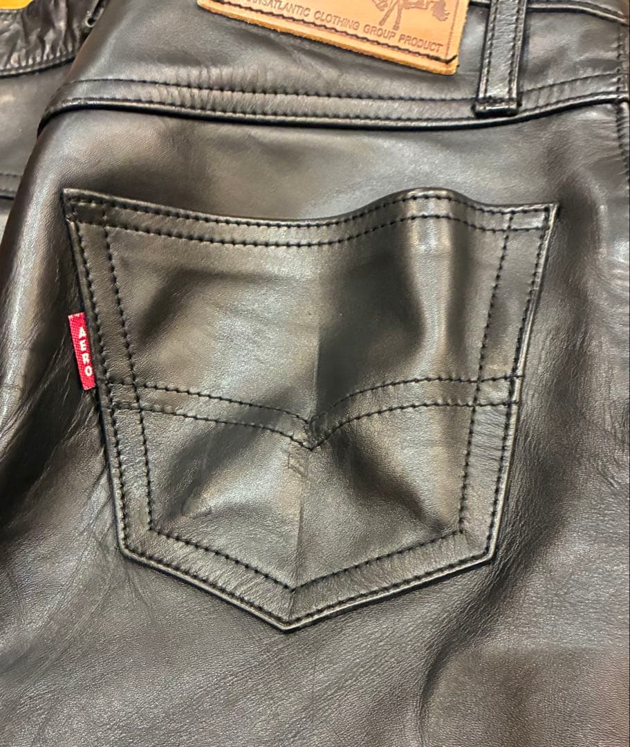 希少　AERO LEATHER エアロレザー　馬革　レザーパンツ　31インチ　M