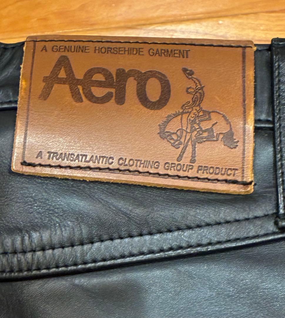 希少　AERO LEATHER エアロレザー　馬革　レザーパンツ　31インチ　M