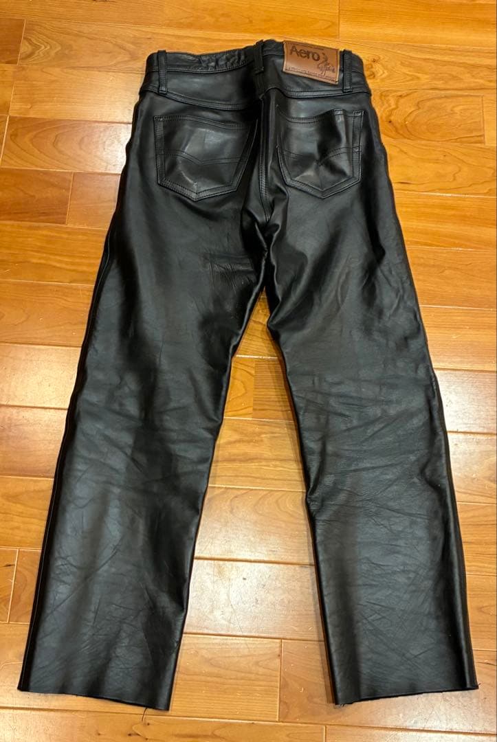 希少　AERO LEATHER エアロレザー　馬革　レザーパンツ　31インチ　M