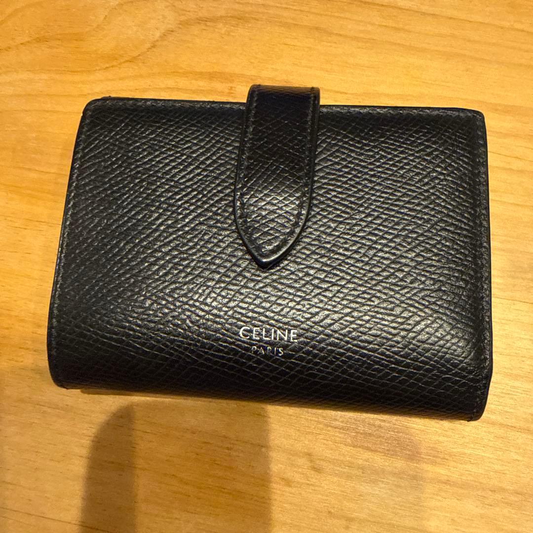 CELINEファインストラップ ウォレット コンパクト 三つ折り財布