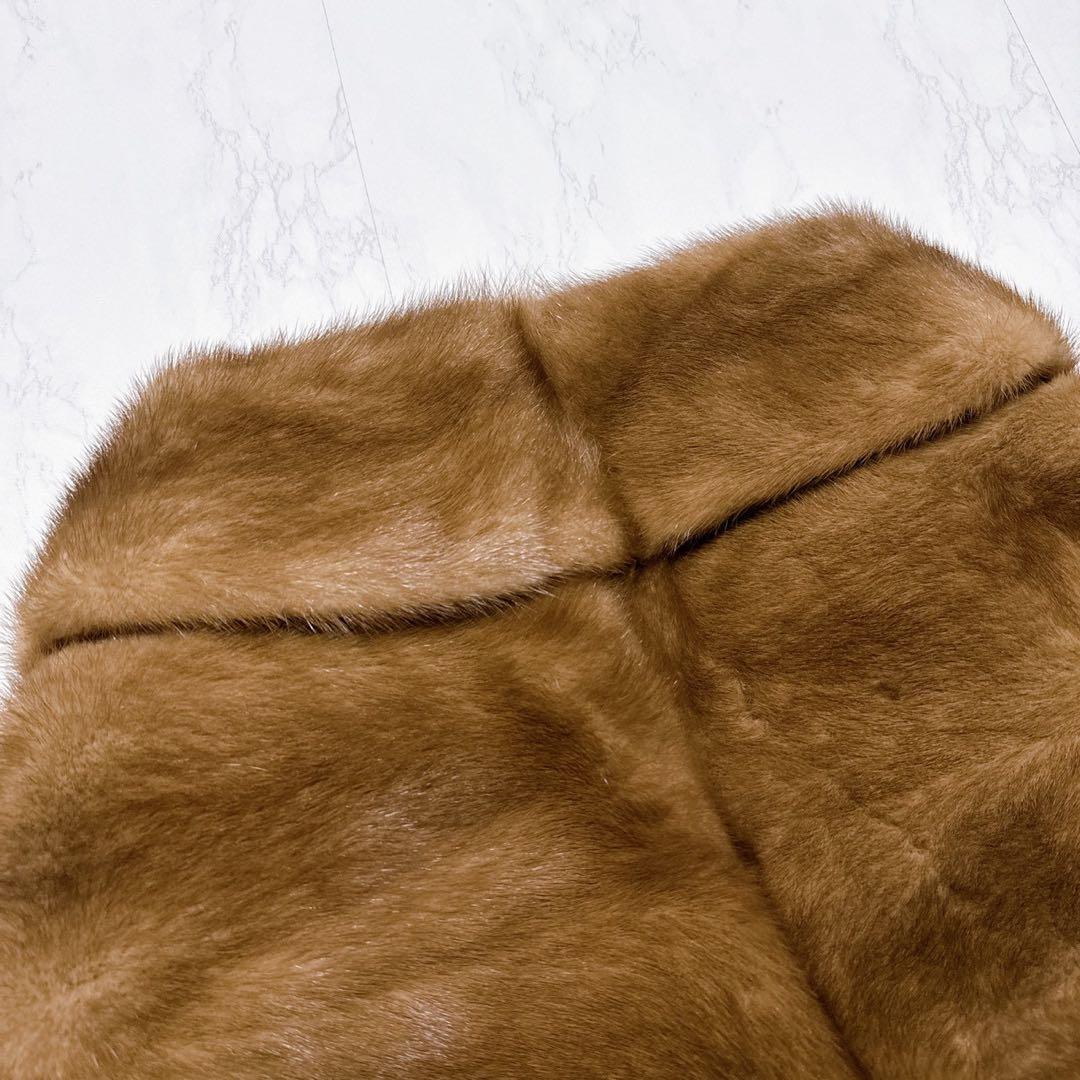 ミンクファー　パステルミンク　ビッグショール　ケープ　ポンチョ