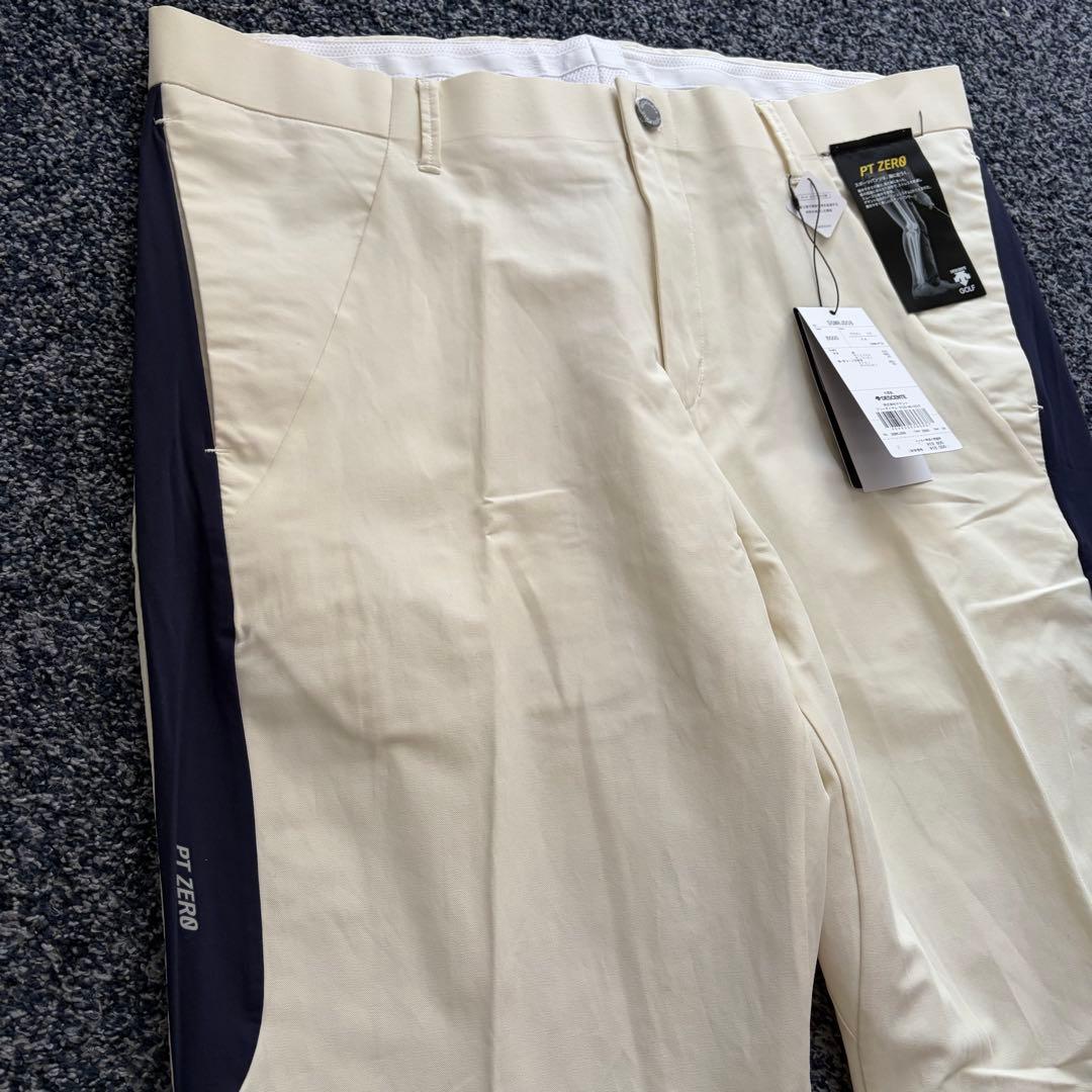 【未使用・タグ付】デサントゴルフ　ストレッチ　パンツ　アイボリー系　サイズ92