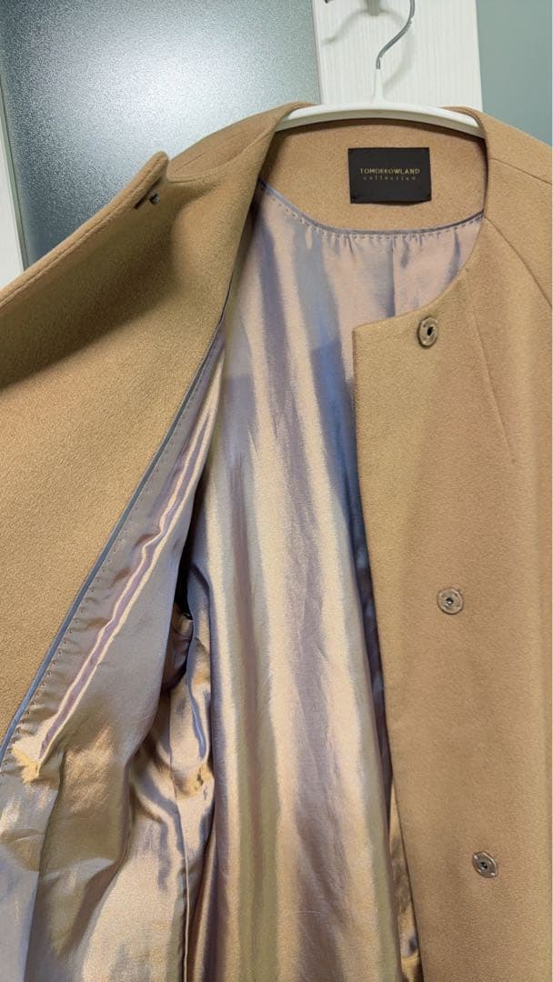 TOMORROWLAND collection ピュアカシミヤ ノーカラーコート