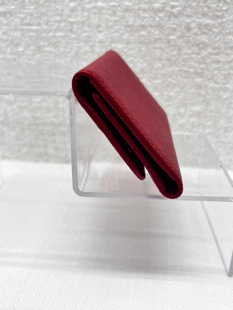 未使用品　PRADA プラダ キーケース 6連 サフィアーノレザー レッド 赤色