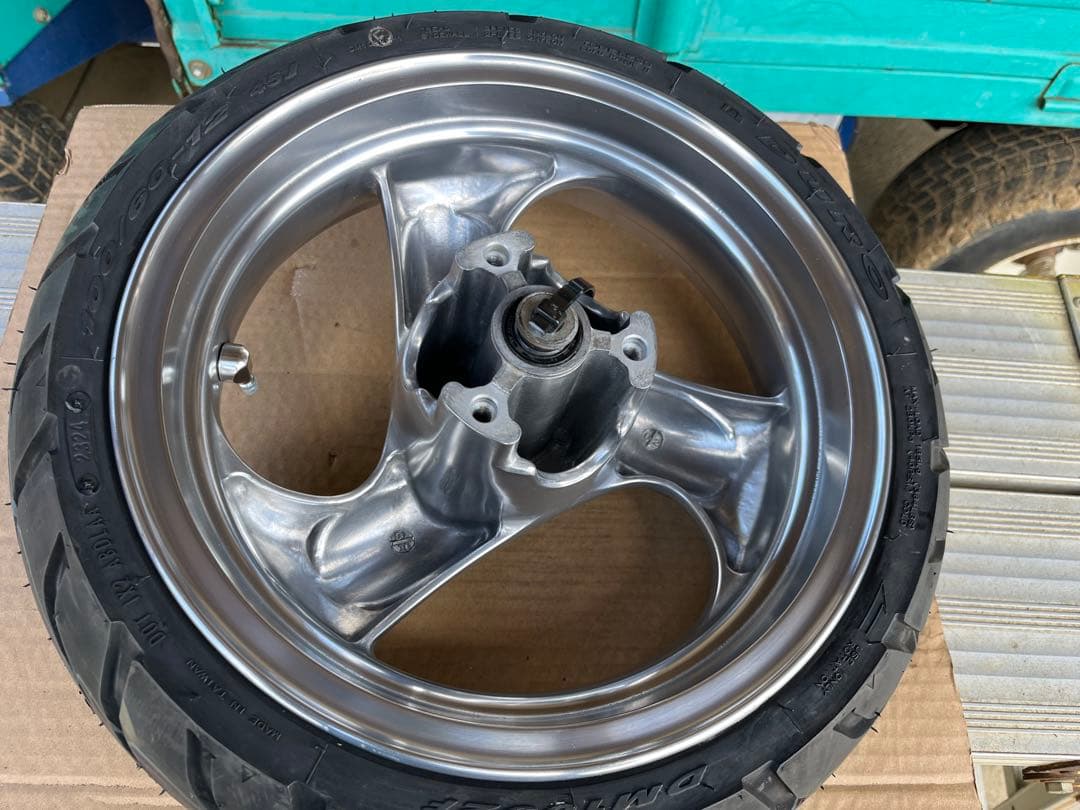 ジョーカースペーシーjf03流用 　キムコトップボーイ50 ホイール前後セット