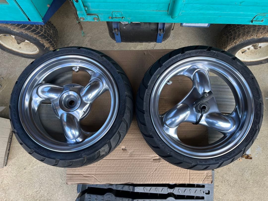 ジョーカースペーシーjf03流用 　キムコトップボーイ50 ホイール前後セット