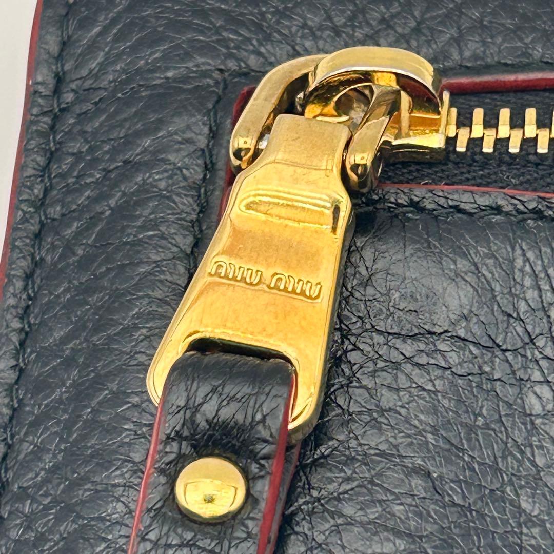 ミュウミュウ　ラブレター　財布　マドラス　コンパクトウォレット　マリーヌルージュ