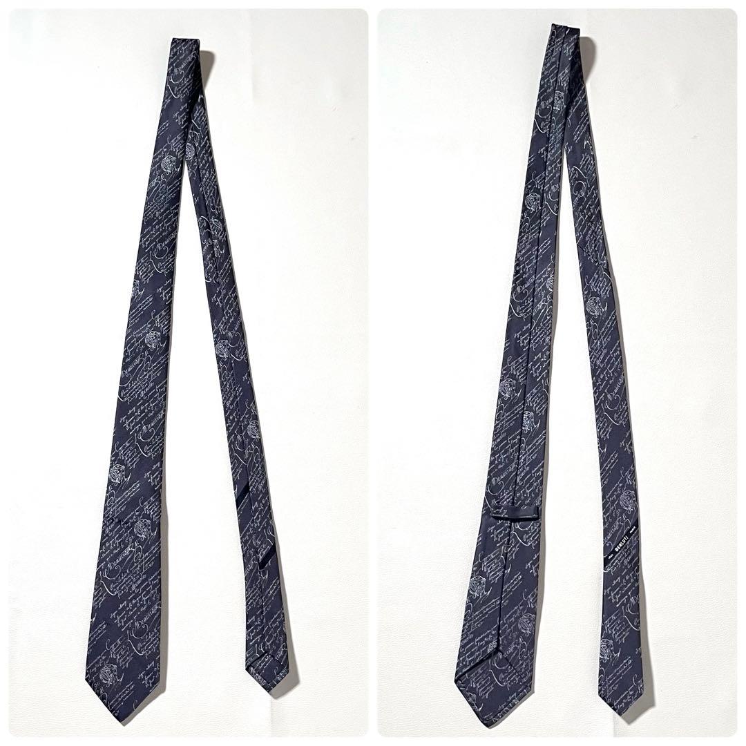 【極美品】BERLUTI/ベルルッティ　ネクタイ　カリグラフィ　スクリット　現行