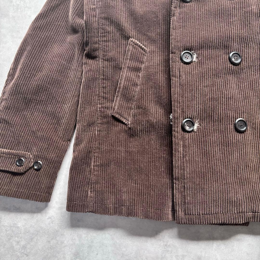 T*0様 D&G コート ダブル カルガンゴートファー コーデュロイ ブラウン