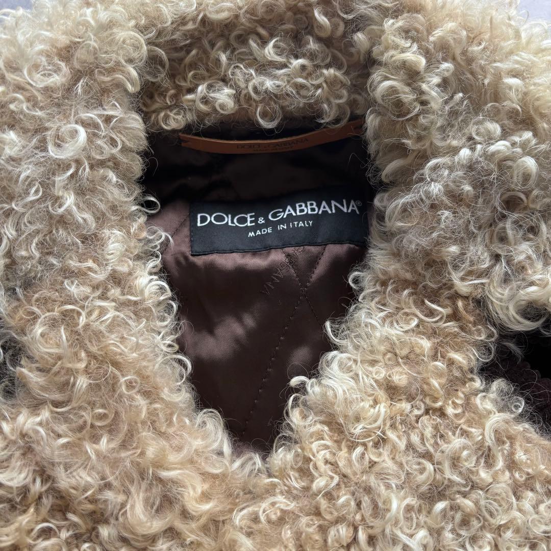 T*0様 D&G コート ダブル カルガンゴートファー コーデュロイ ブラウン