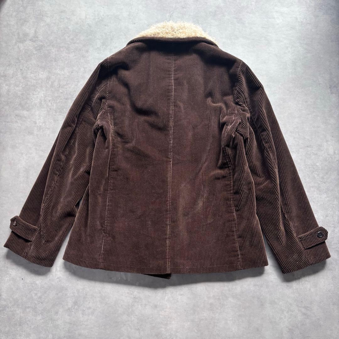 T*0様 D&G コート ダブル カルガンゴートファー コーデュロイ ブラウン