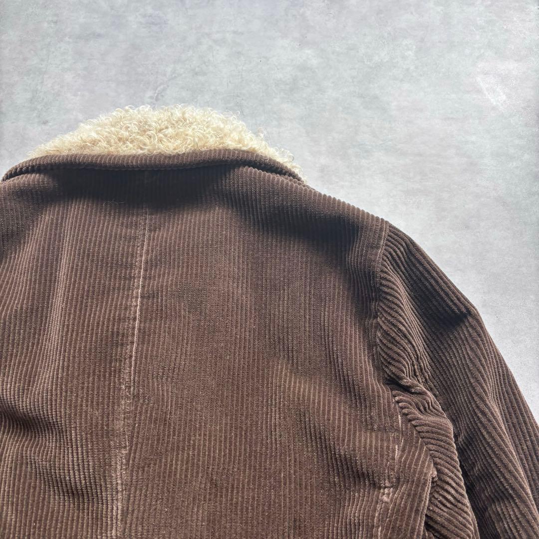 T*0様 D&G コート ダブル カルガンゴートファー コーデュロイ ブラウン