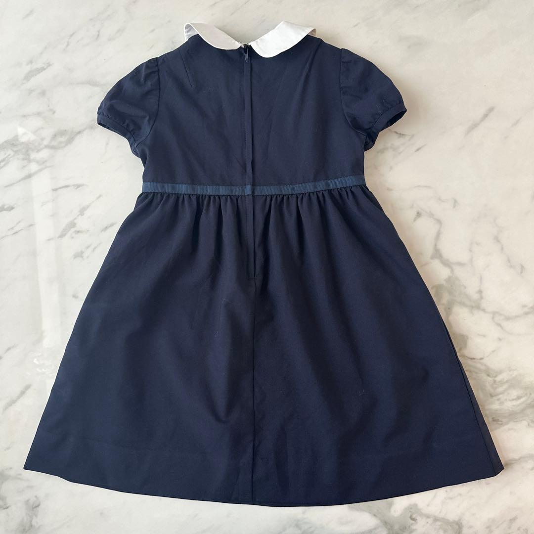 美品　ファミリア　ワンピース紺色　110 お受験　お受験塾　入学式　卒園式
