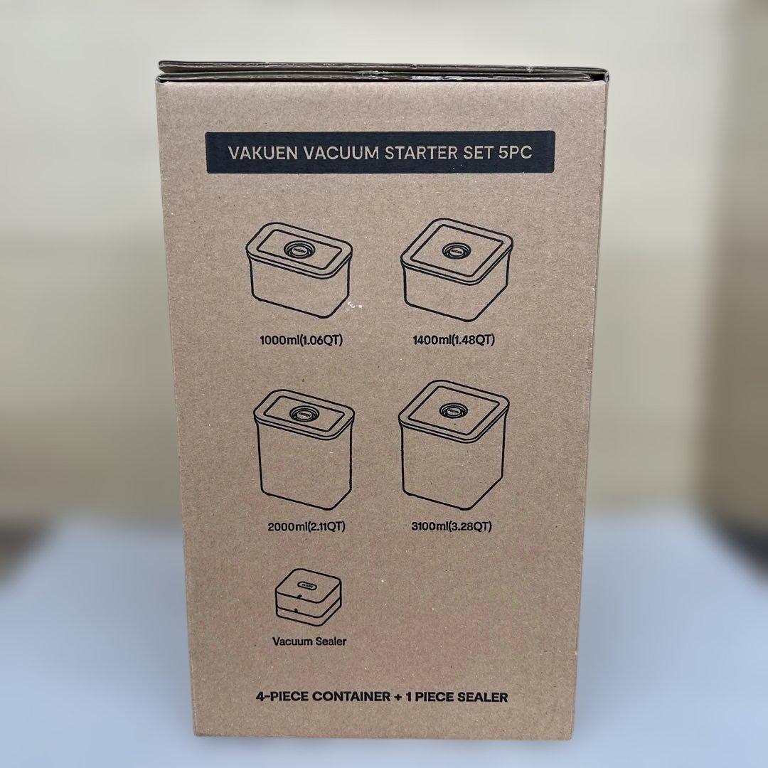 601262 VAKUEN 真空保存容器&食品シーラー機スターター5点セット