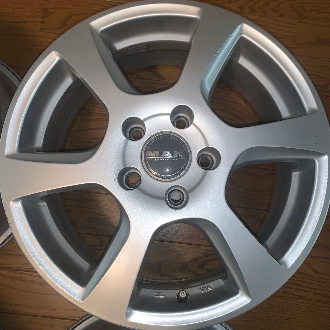 フォルクスワーゲンゴルフ７　8 MAK 16インチ シルバーホイール 4本セット