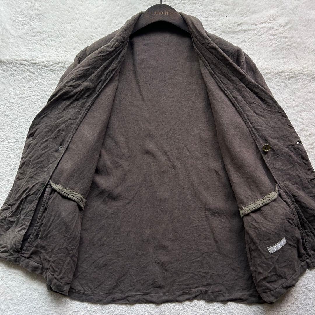 【美品】ネストローブコンフェクト 起毛リネンダブルブレストジャケット 22AW