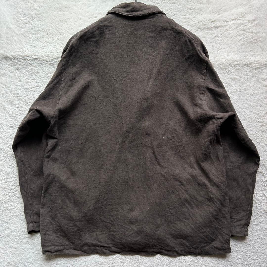 【美品】ネストローブコンフェクト 起毛リネンダブルブレストジャケット 22AW