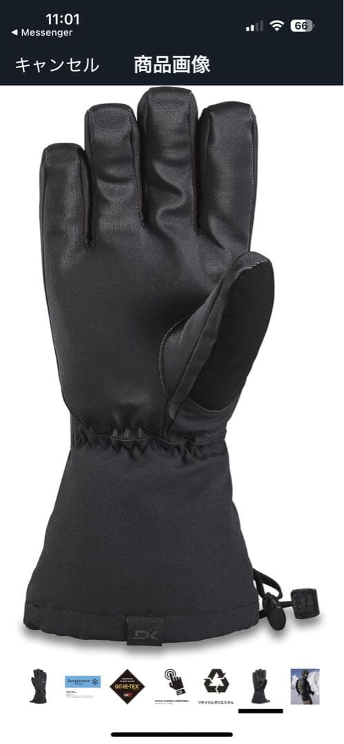 DAKINE スキーグローブ ブラック titan goretex xl