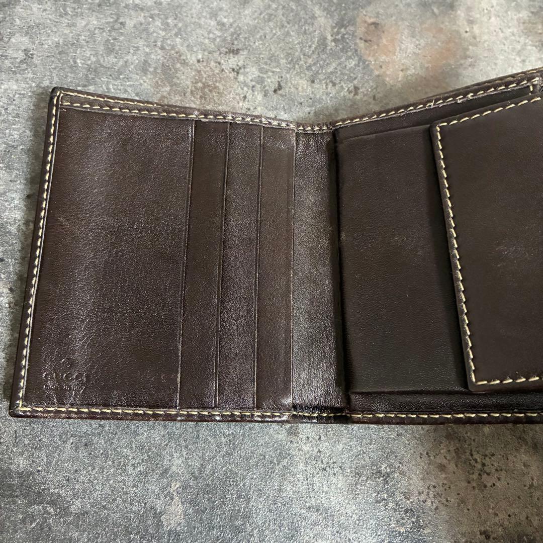 GUCCI GGキャンバス Ｗホック財布 箱無し