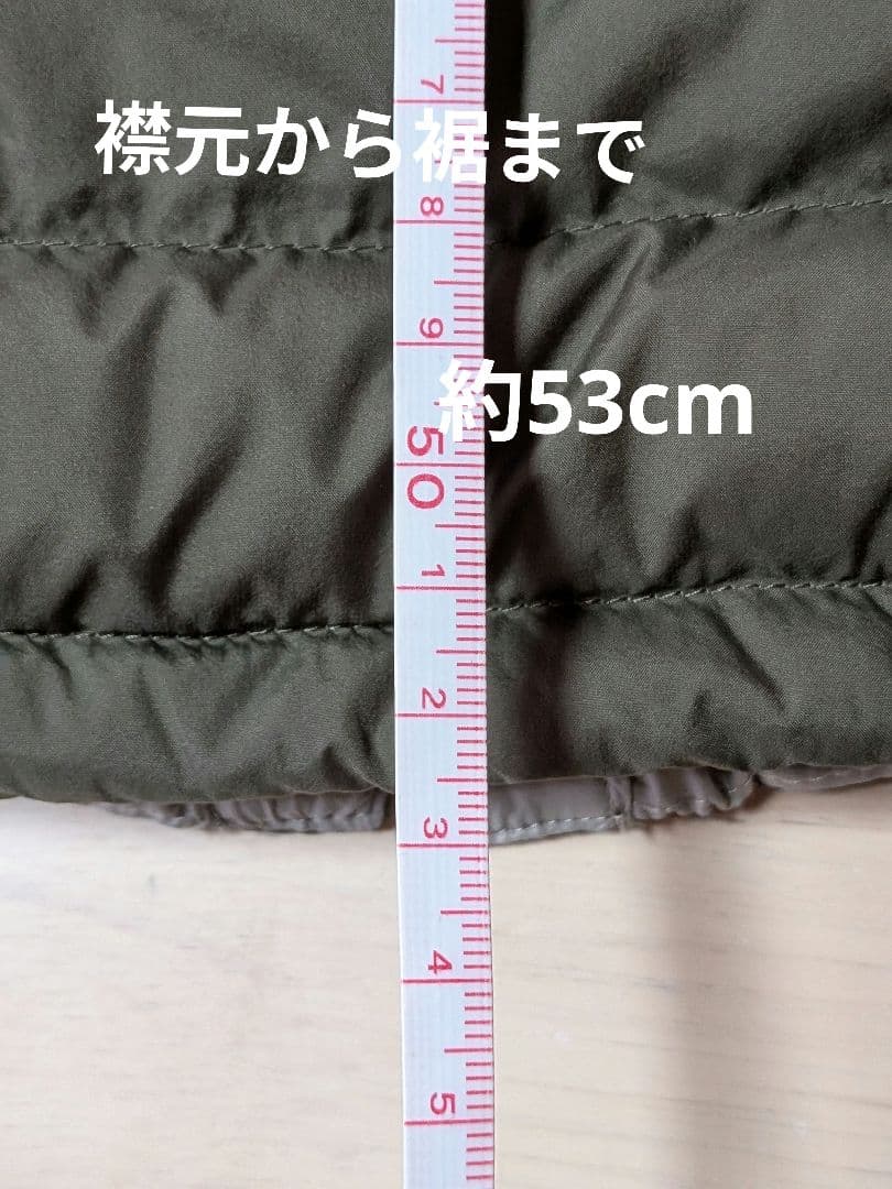 ダントン☆レディースクルーネックインナーダウンベスト☆Ｓサイズ☆オリーブ☆