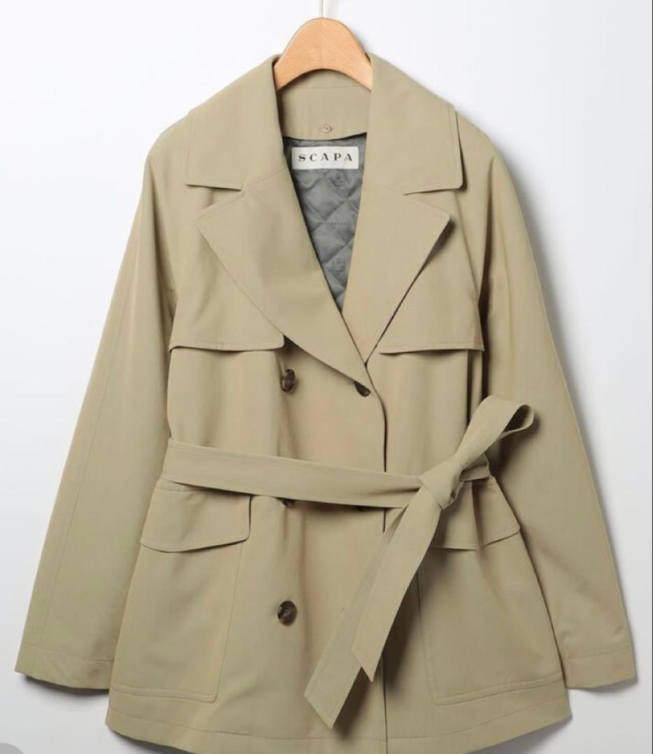 SCAPA ベージュ トレンチコート