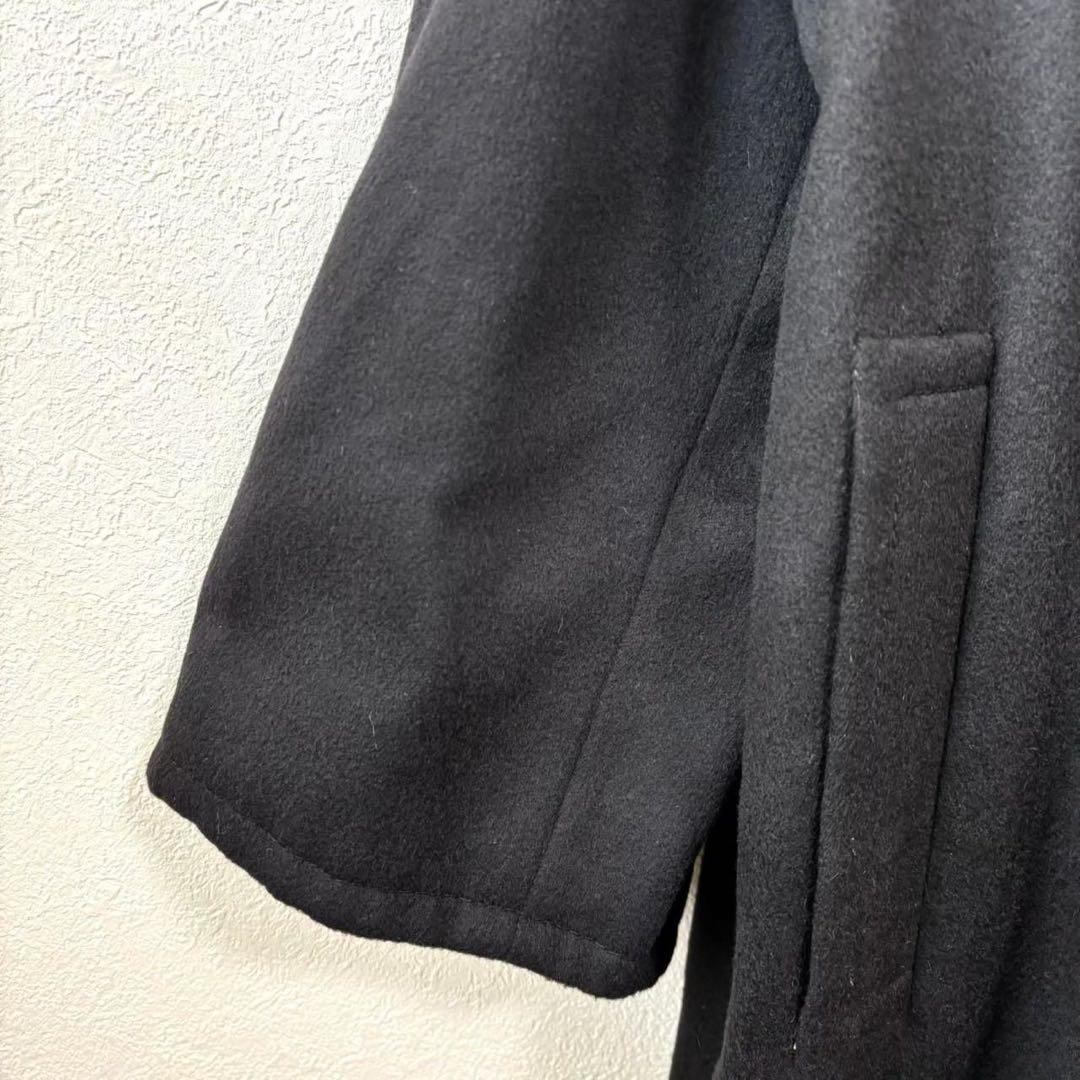 カシミヤ100% Johnstons of Elginチェスターコート黒ブラック